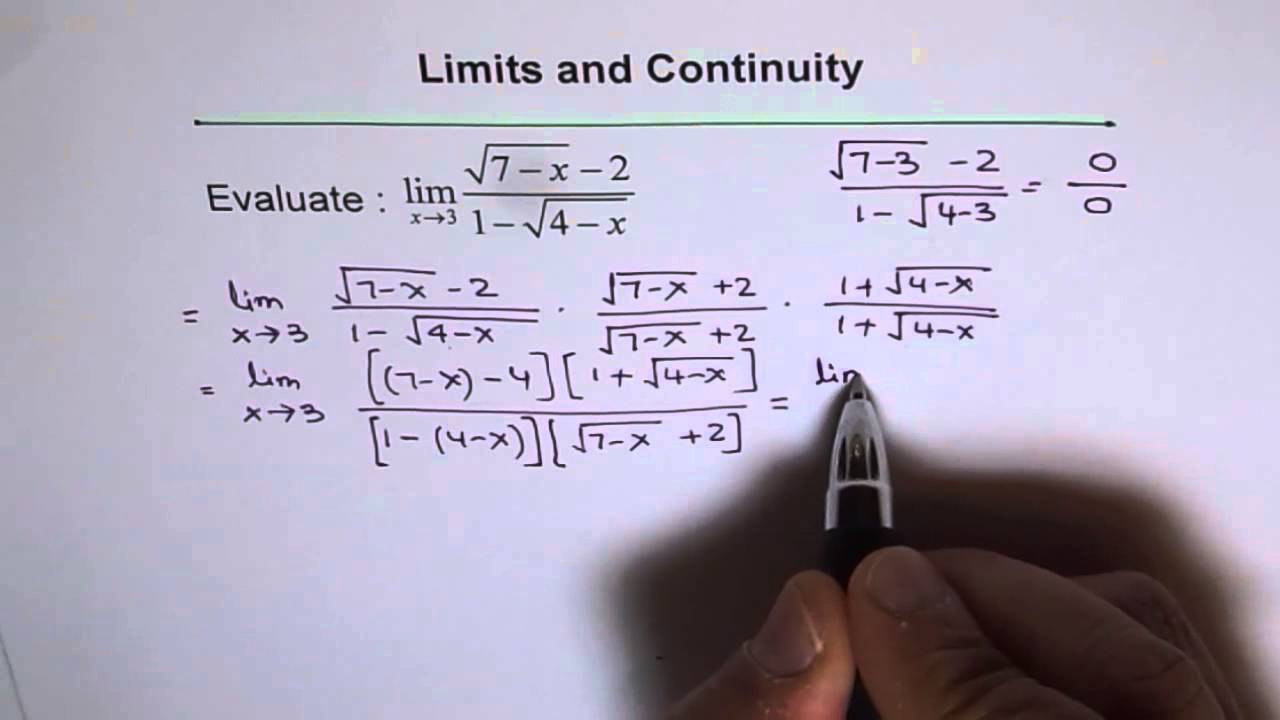 Limit Rationalize Both Numerator and Denominator to Find Limits
