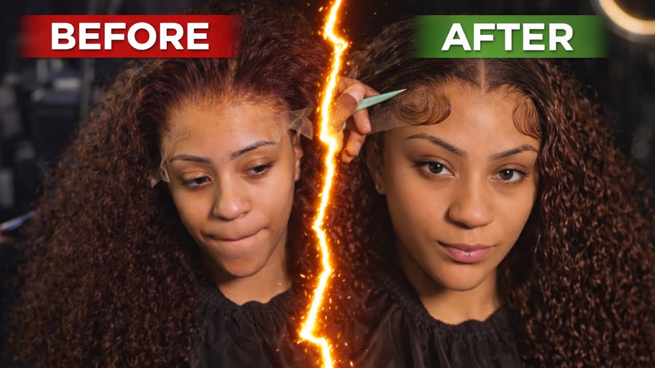 How to Install a LACE FRONTAL Curly Burmese Wig That Looks MELTED (Beginner Friendly)