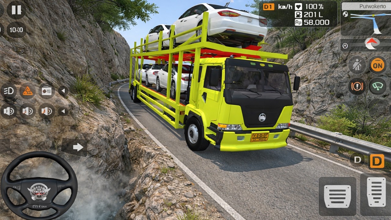 Euro Truck Car Transport | Bus Simulator Indonesia | Realistic Truck & Bus Driving Gameplay