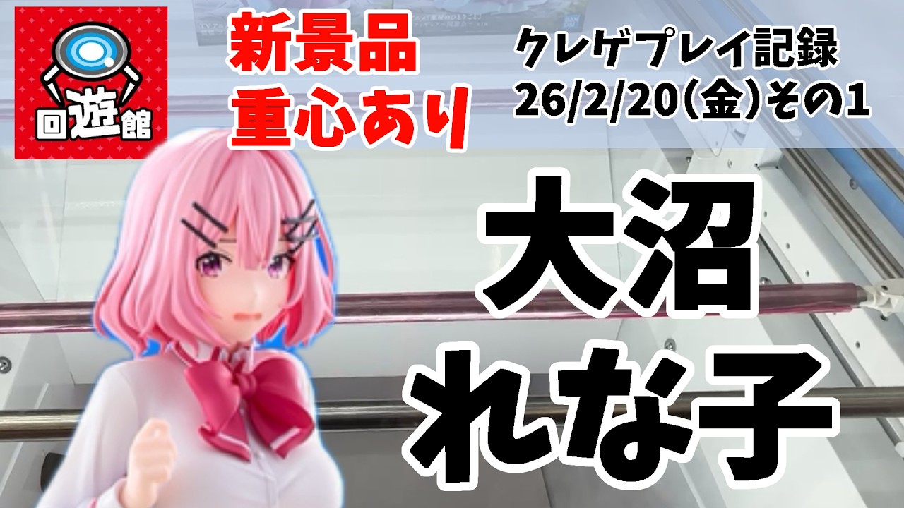 【クレーンゲーム（重心付き）】  れな子にぼこぼこにされた クレゲ記録（UFOキャッチャー） 橋渡し【回遊館】【26年2月20日】