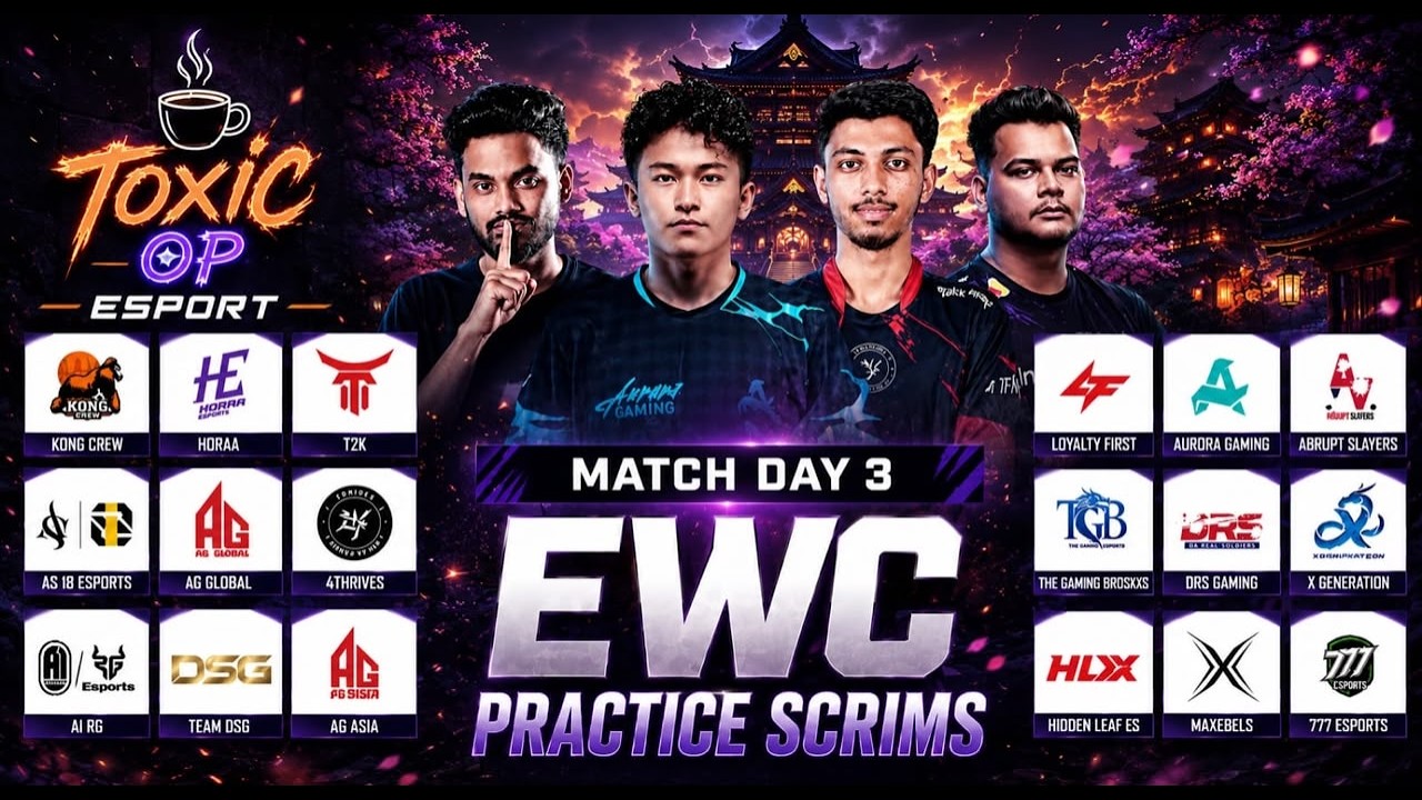 🔴PUBGM 2026 EWC PRACTICE SCRIMS DAY 3 - FT. 4T #DSG #Asi8 #HORRA #DRS