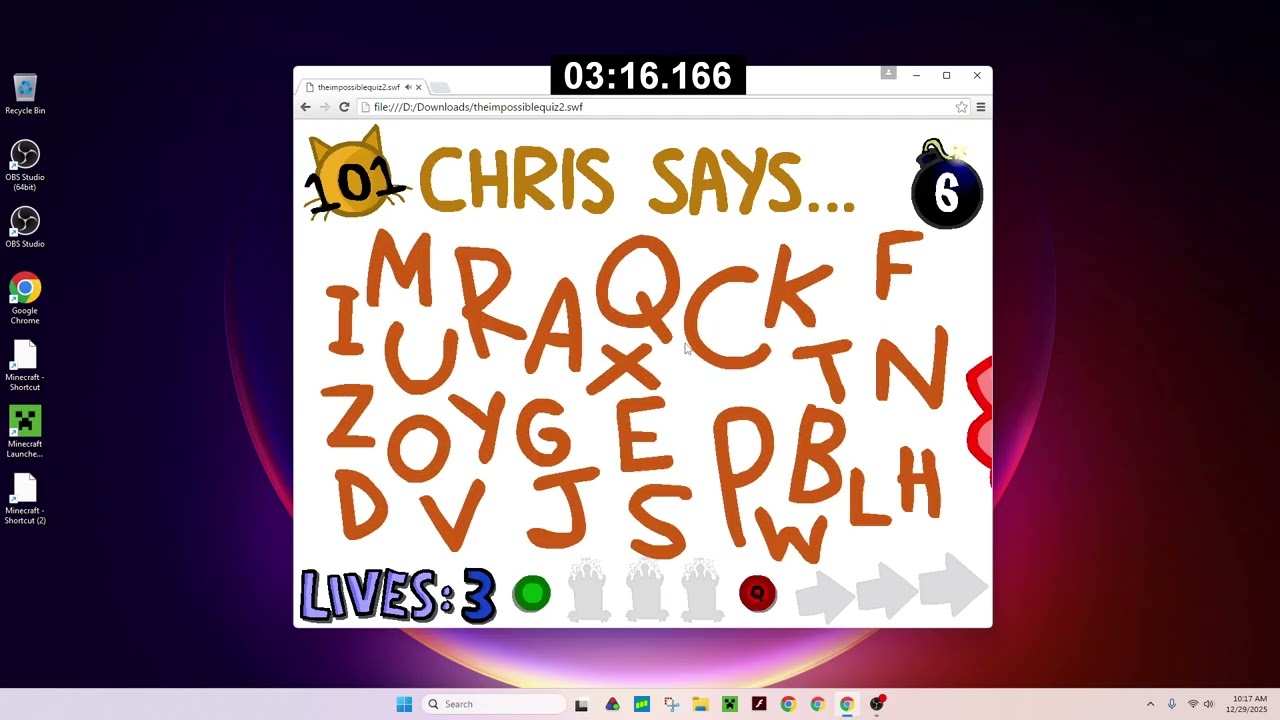 The Impossible Quiz 2 Any% Speedrun 6:10 PB