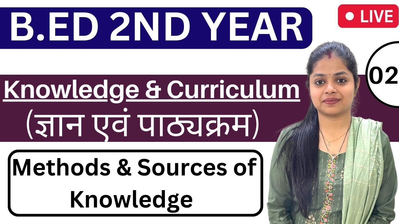 MDU/CRSU Bed 2nd Year 2023 | Knowledge And Curriculum | Methods Of  Source & Knowledge