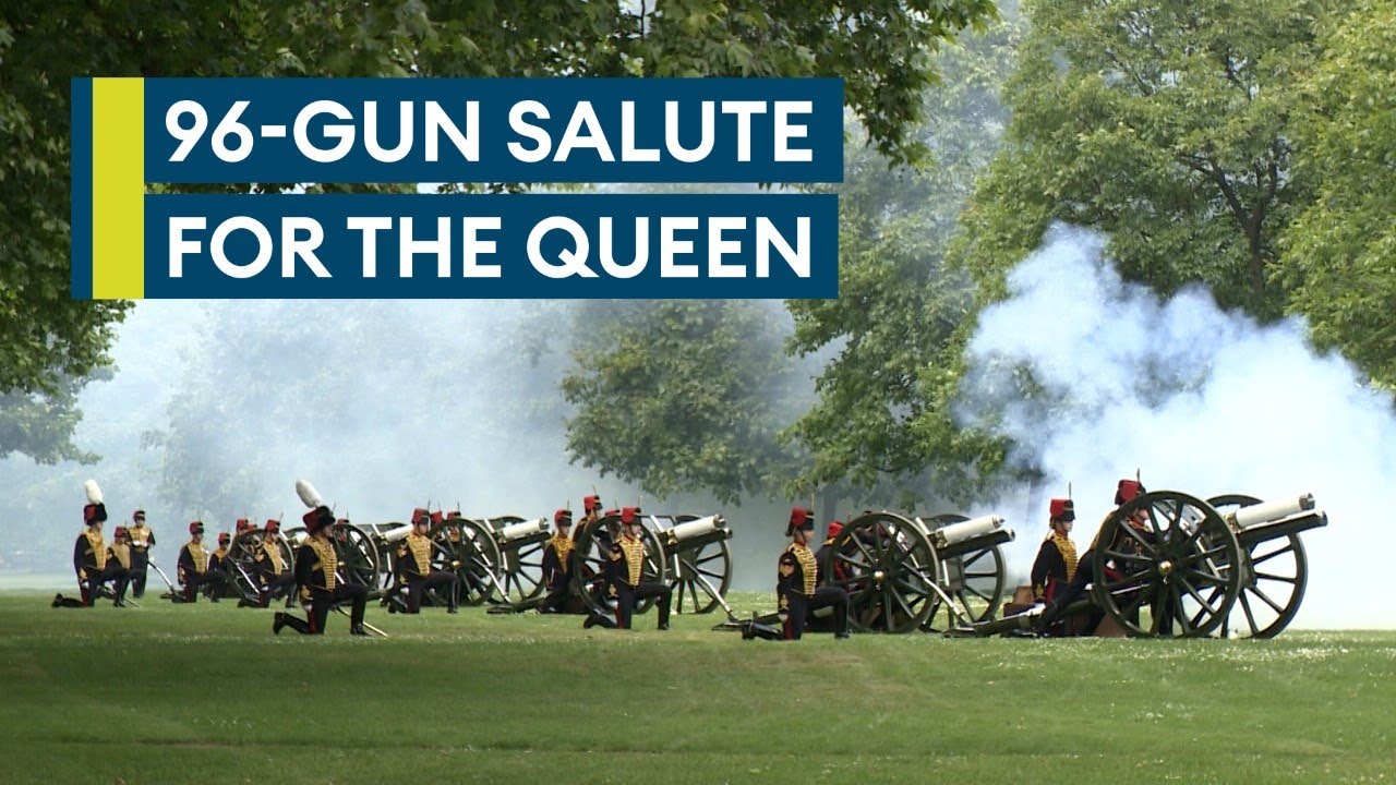 Gun salutes mark every year of Queen’s life