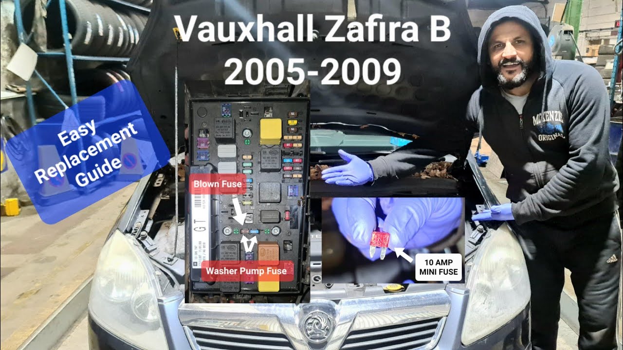 washer pump fuse location on Vauxhall | Opel Zafira B #windscreen