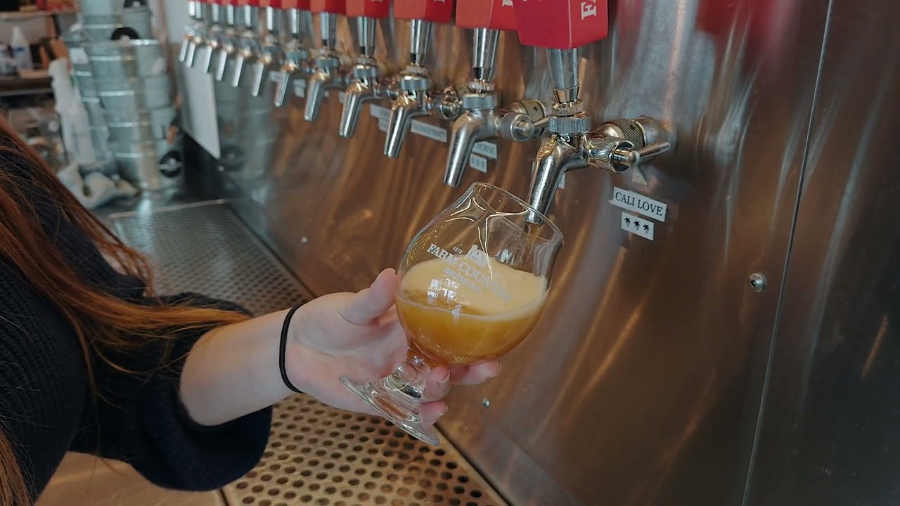 Farm Country Brewing Beer Pour