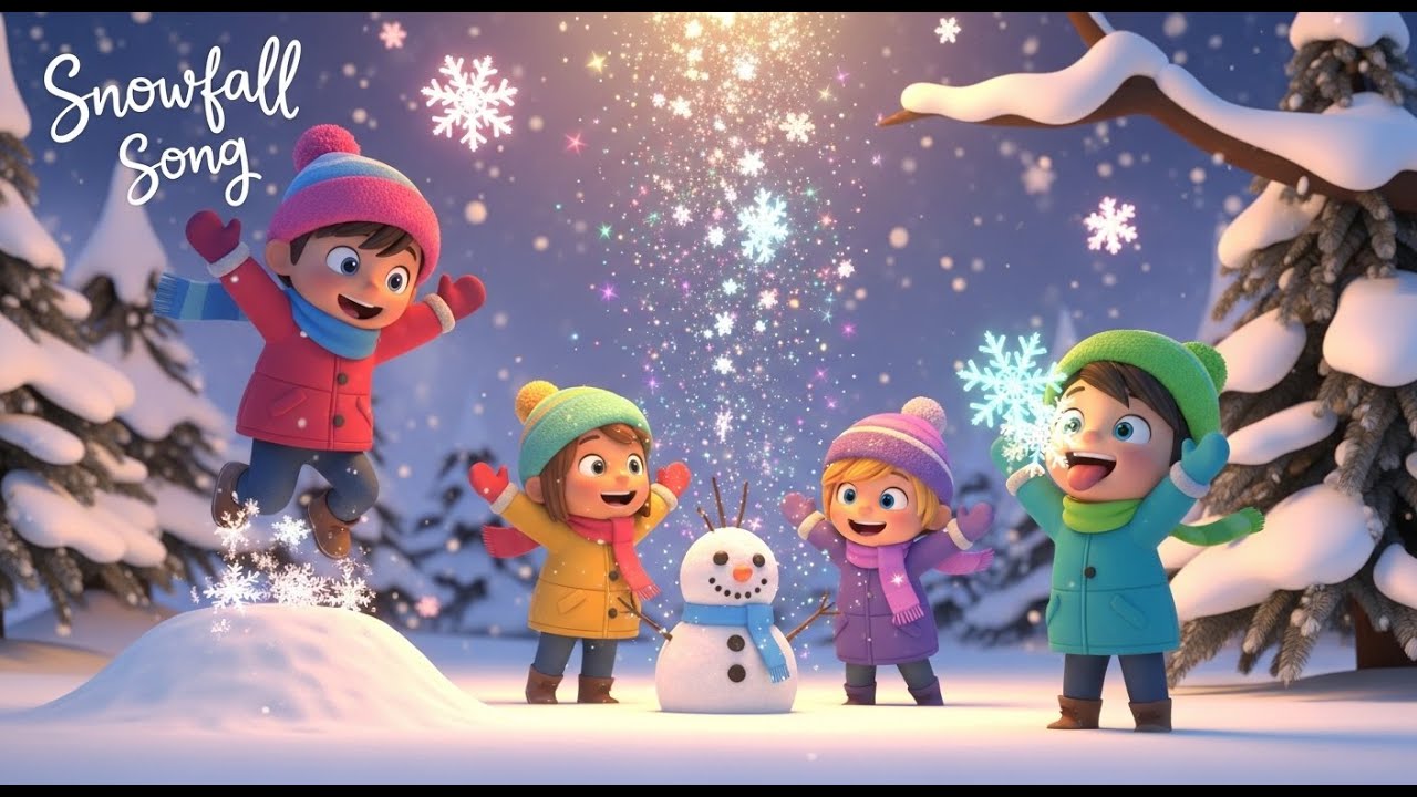 Snowflakes Falling ❄️🌨️ | Cozy Winter Song for Kids