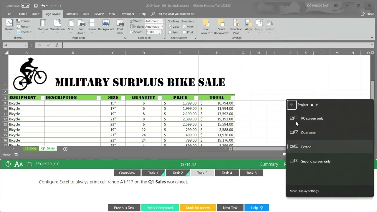 Excel Associate 2019 Practice Exam 1 Training