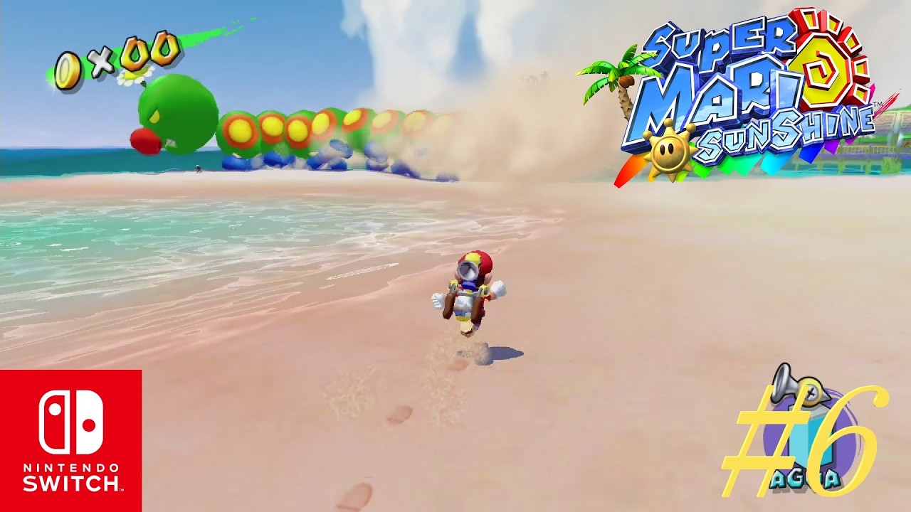 Super Mario Sunshine (3D All-Stars) Nintendo Switch Parte 6: Playa Gelato (Soles 2-8)