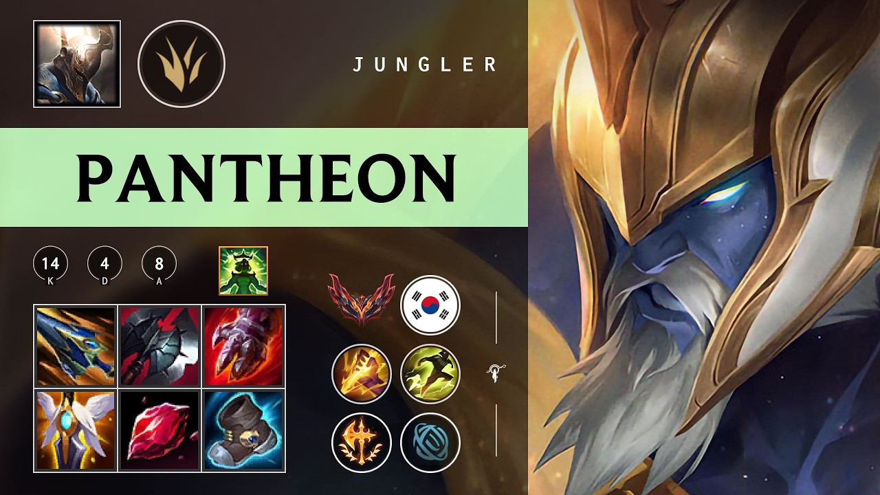 Pantheon Jungle vs Xin Zhao - KR Grandmaster Patch 26.04