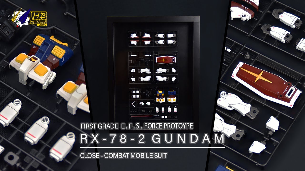 Gunpla Custom Build | FG RX-78-2 Gundam | Model Kit | Framed Artwork