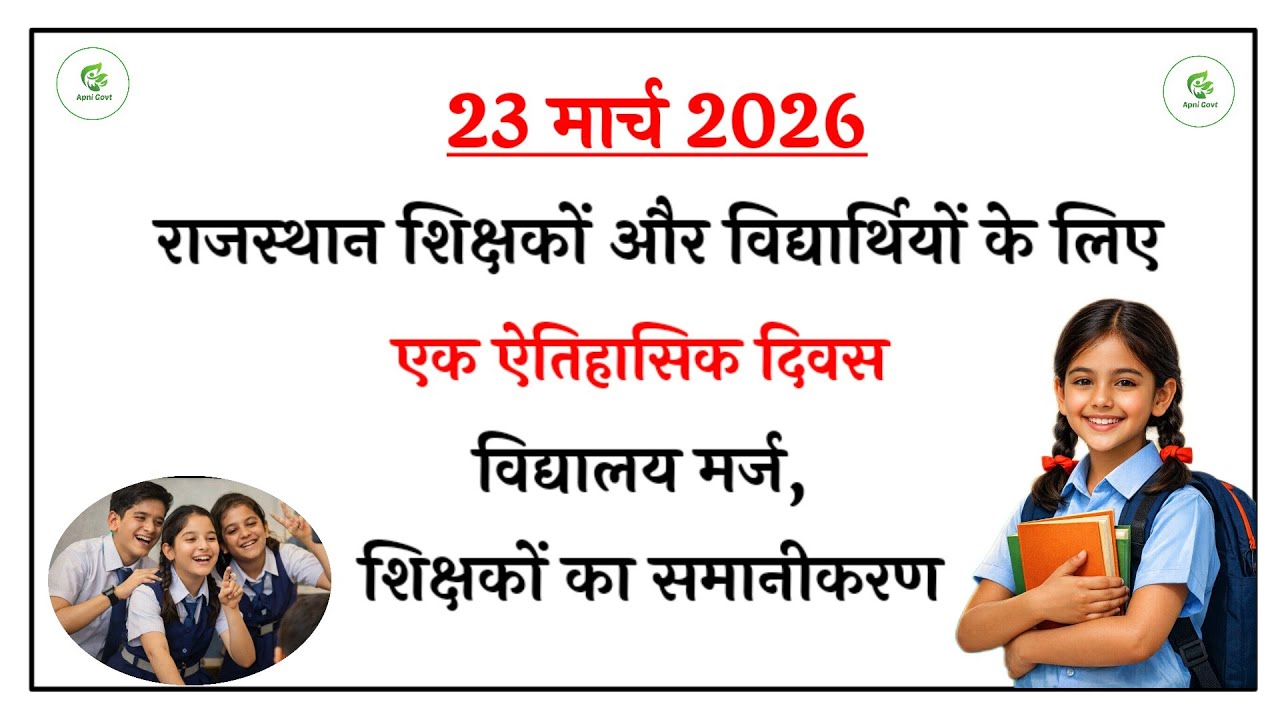 March 23, 2026: Historic decision for teachers and schools in Rajasthan