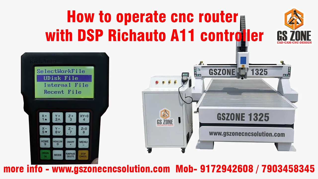 RichAuto A11 DSP CNC Router Control Full Course | हिंदी  मे Easy सीखें | #gszone  #cncrouter  #dsp