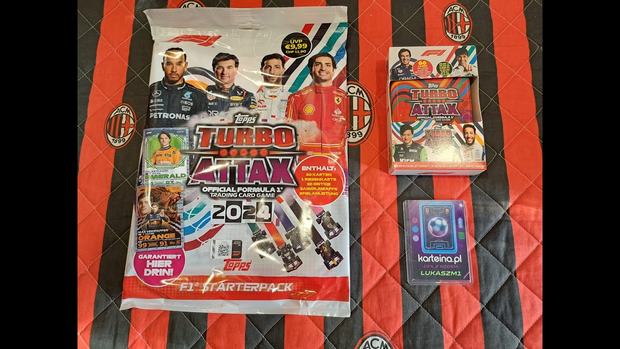 NOWOŚĆ!! TOPPS TURBO ATTAX FORMUŁA 1 SEZON 2024 - OTWIERAM STARTERPACK I PUSZKĘ OD KARTEINA.PL !!!