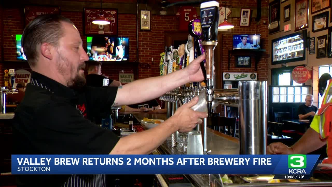 Ресторан Valley Brew в Стоктоне вновь открылся после пожара, приведшего к закрытию пивоварни.