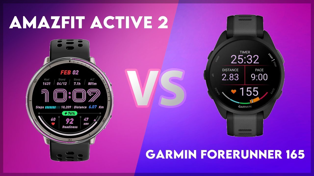 Amazfit Active 2 vs Garmin Forerunner 165 Comparison