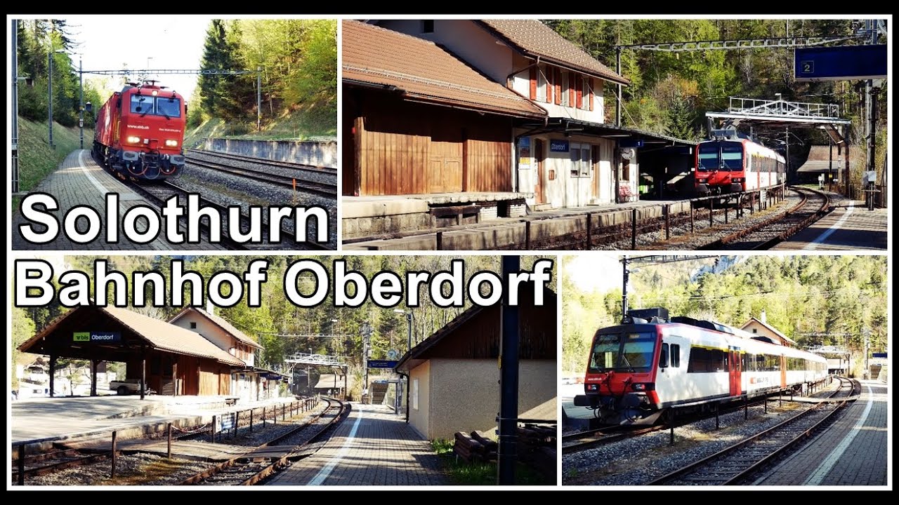 Beautiful little swiss train station / Idyllischer Bahnhof Oberdorf, Solothurn, Schweiz 2020