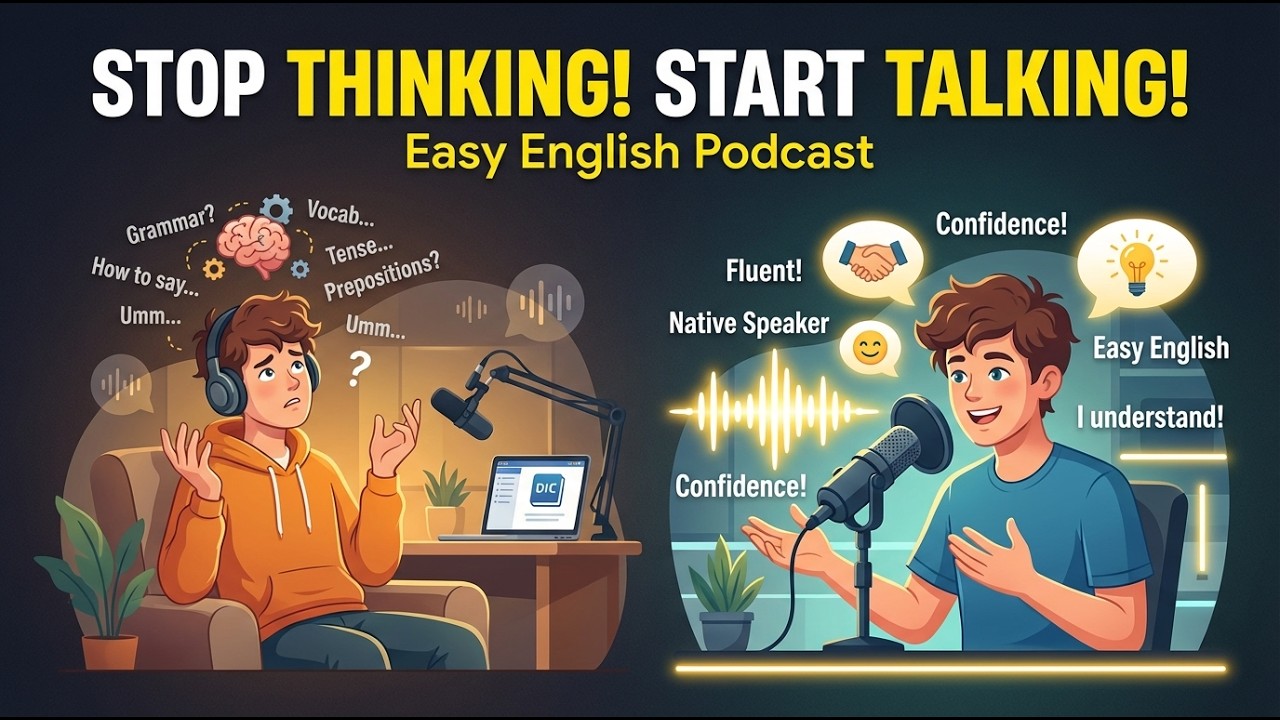 Why You Can't Speak English? Stop Thinking & Start Talking! 🗣️ | B1 Daily Life Conversations