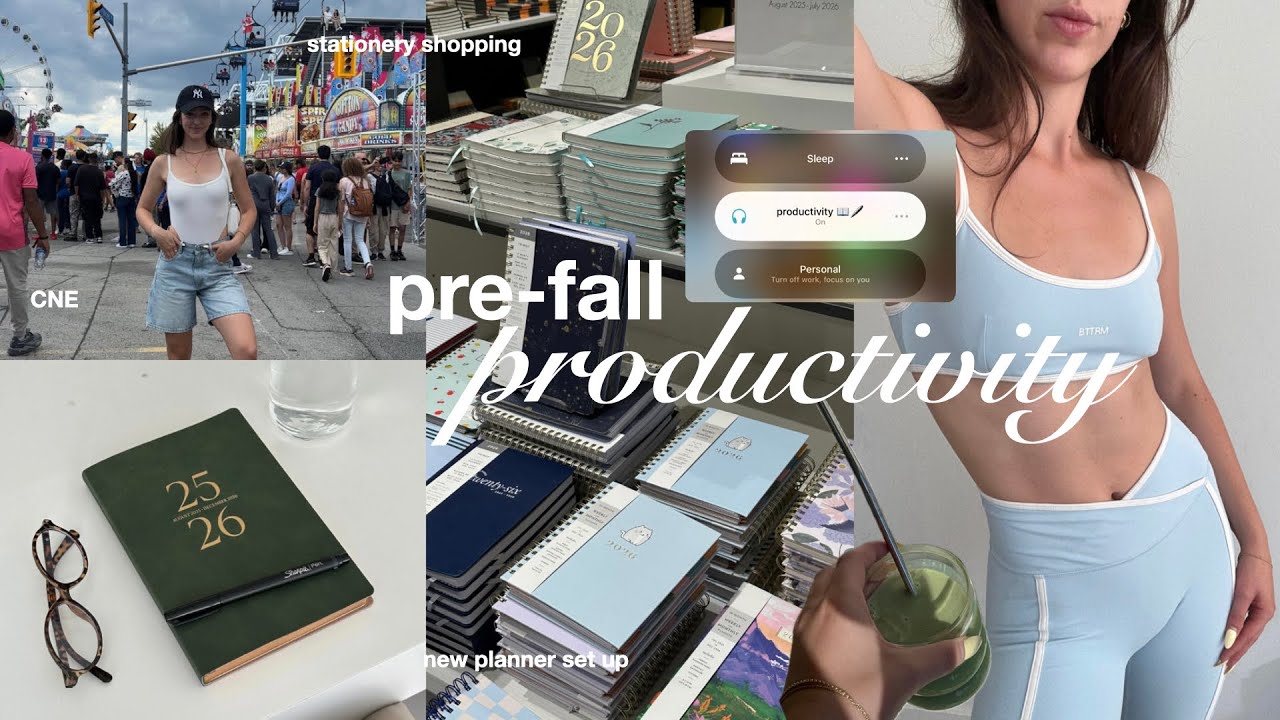 FALL PRODUCTIVITY📖pilates, planner shopping & set-up, tips to be productive from a 4.0 GPA student