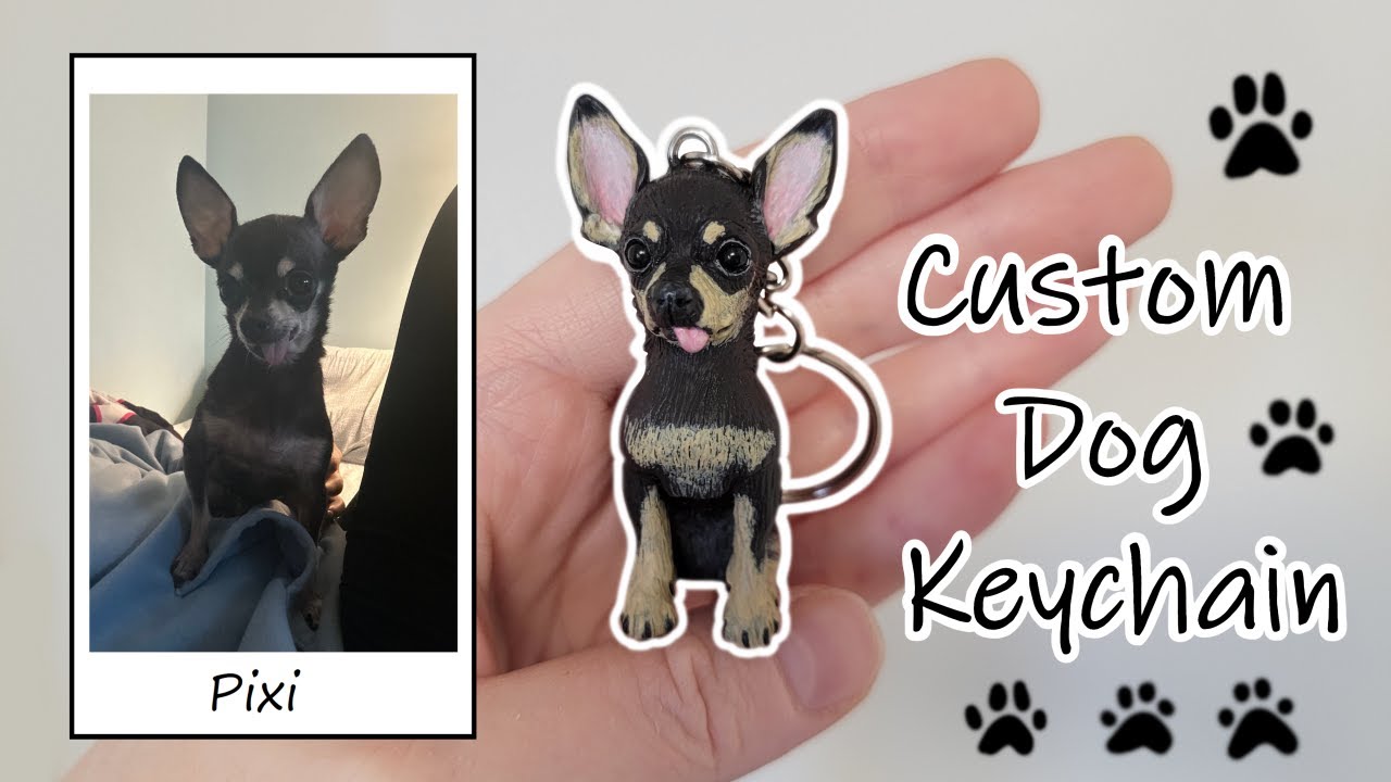 Sculpting a Custom Polymer Clay Pet Dog Keychain: Pixi the Chihuahua
