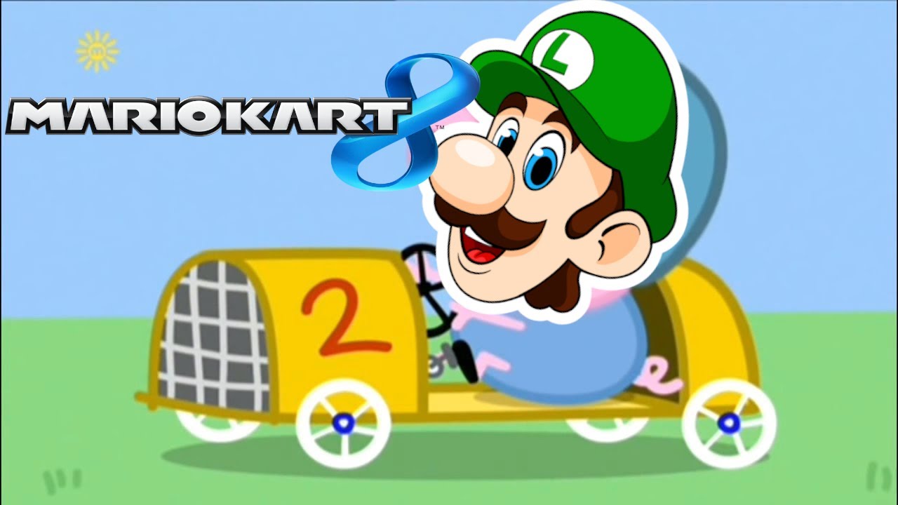 George Pig Competes In Mario Kart 8!!!