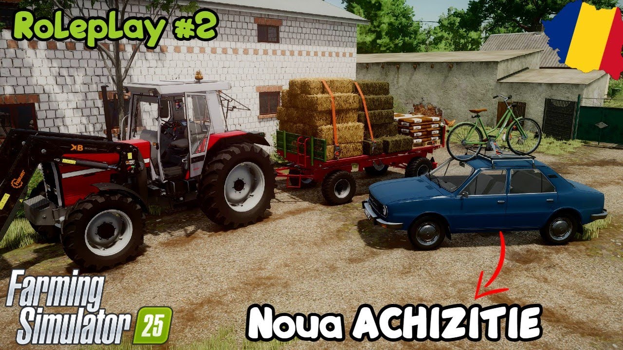 Am cumparat o masina de EPOCA si o remorca de BALOTI || Roleplay FS25 || #2 #2k
