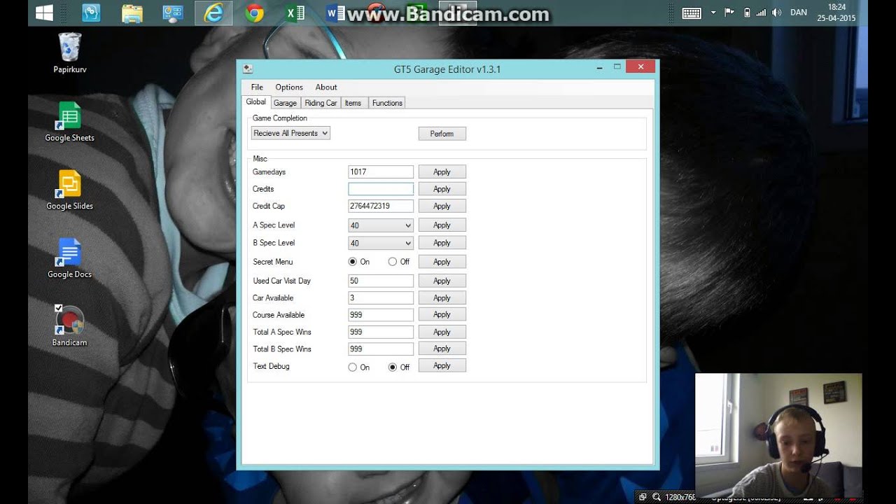 Gt5 garage editor 1. 3.1 (english)