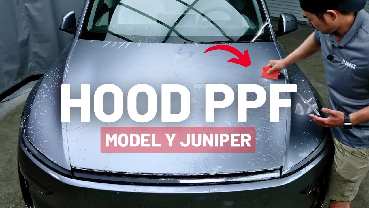 How To Install DIY PPF On Hood Of Model Y Juniper Refresh 2026+
