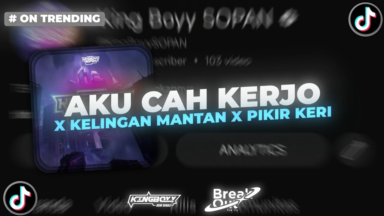 DJ AKU CAH KERJO X KELINGAN MANTAN X PIKIR KERI - King Boyy SOPAN