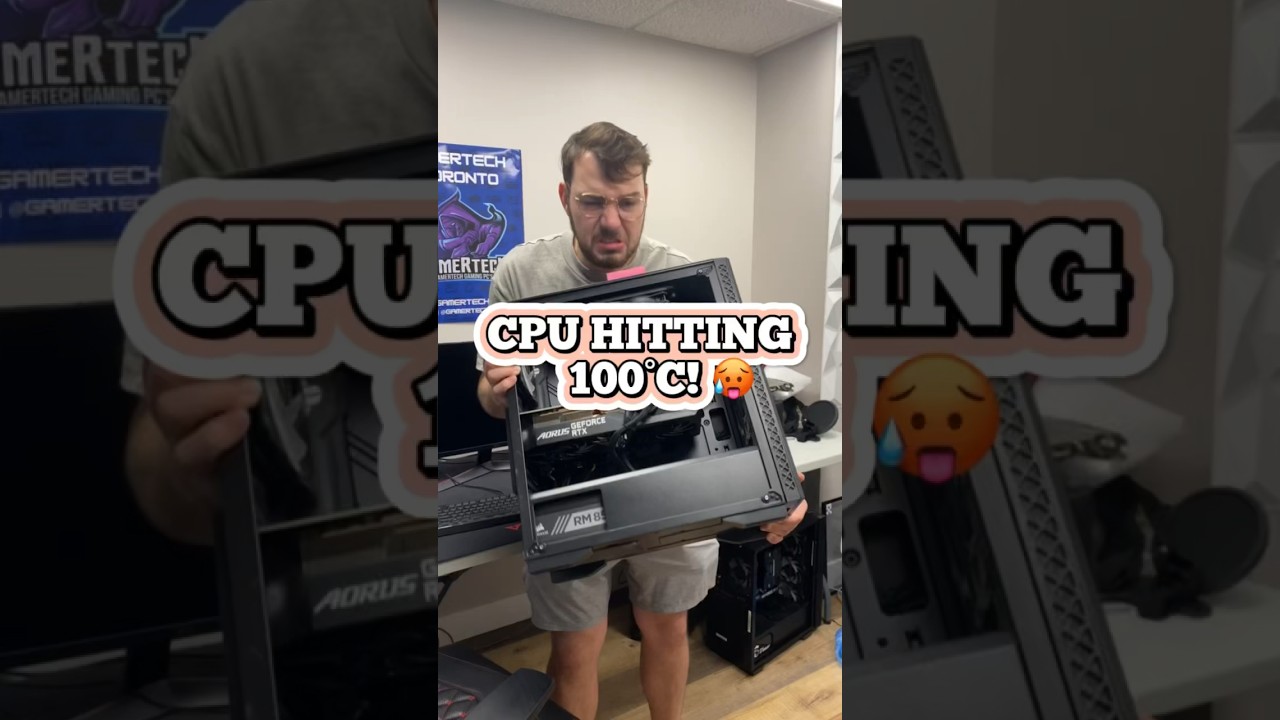 cpu HITTING 100&deg;C?! 🥵 #techvideo #pcrepair #overheating #pcgaming #gaming