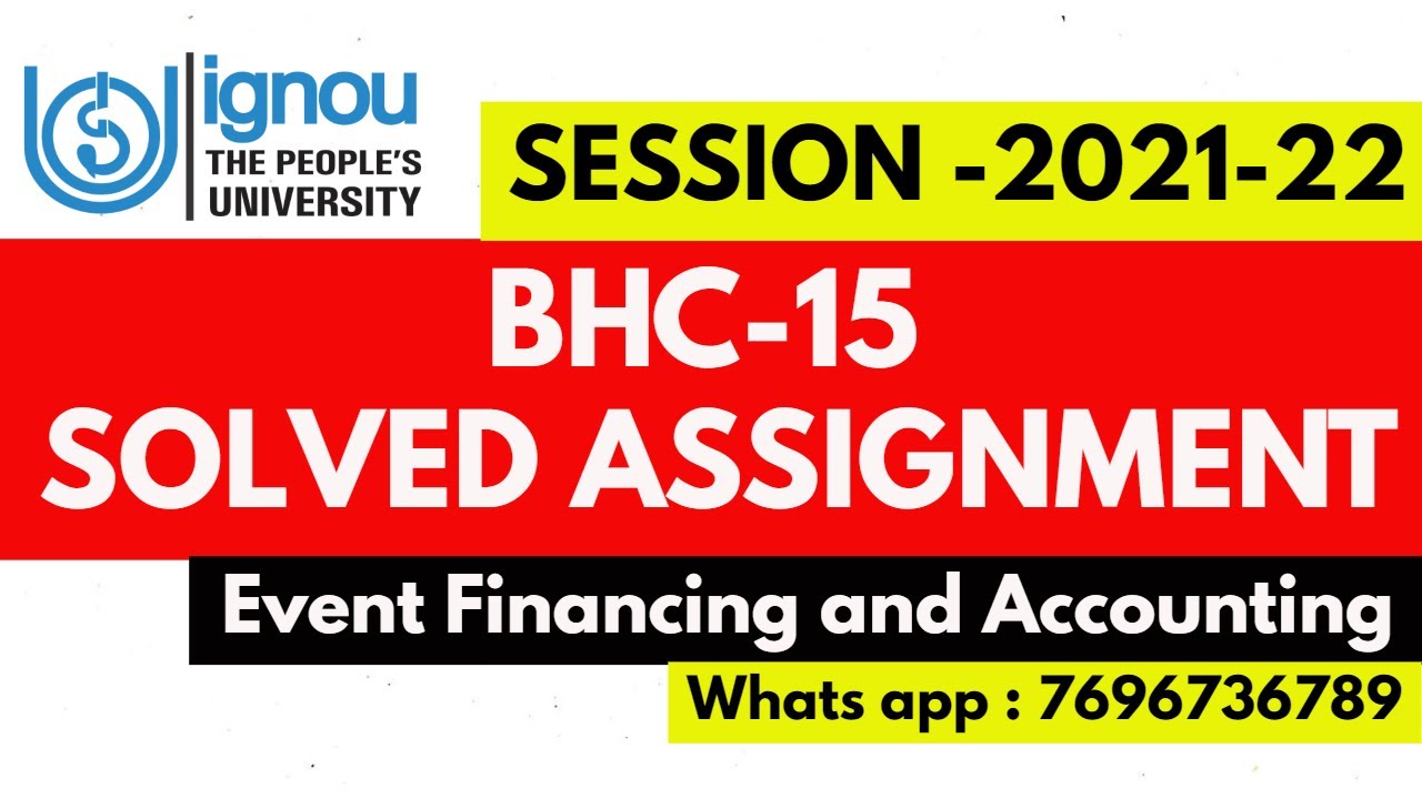 BHC15 Solved Assignment IGNOU 2021-22 II DEVMT SOLVED ASSIGNMENT 2021-22