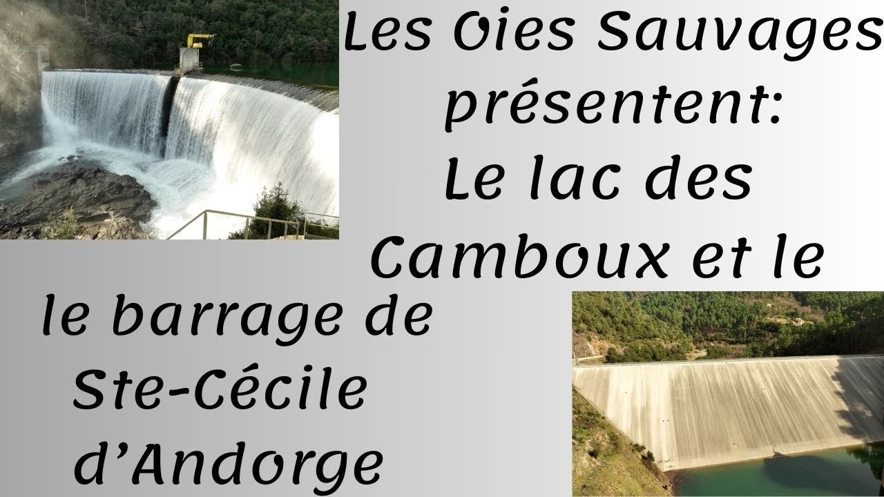 Le lac des Camboux, le barrage de Ste-Cécile d'Andorge sur le Gardon dans le Gard.
