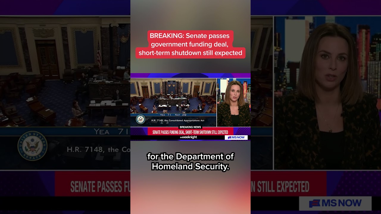 BREAKING: Senate passes government funding deal, short-term shutdown still expected