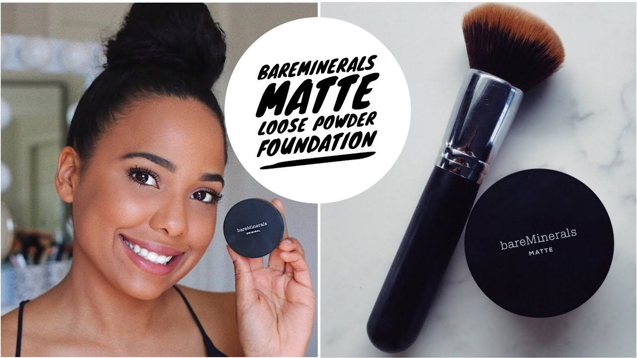 BareMinerals Matte Loose Powder Foundation review and demo | Ashley Bond Beauty