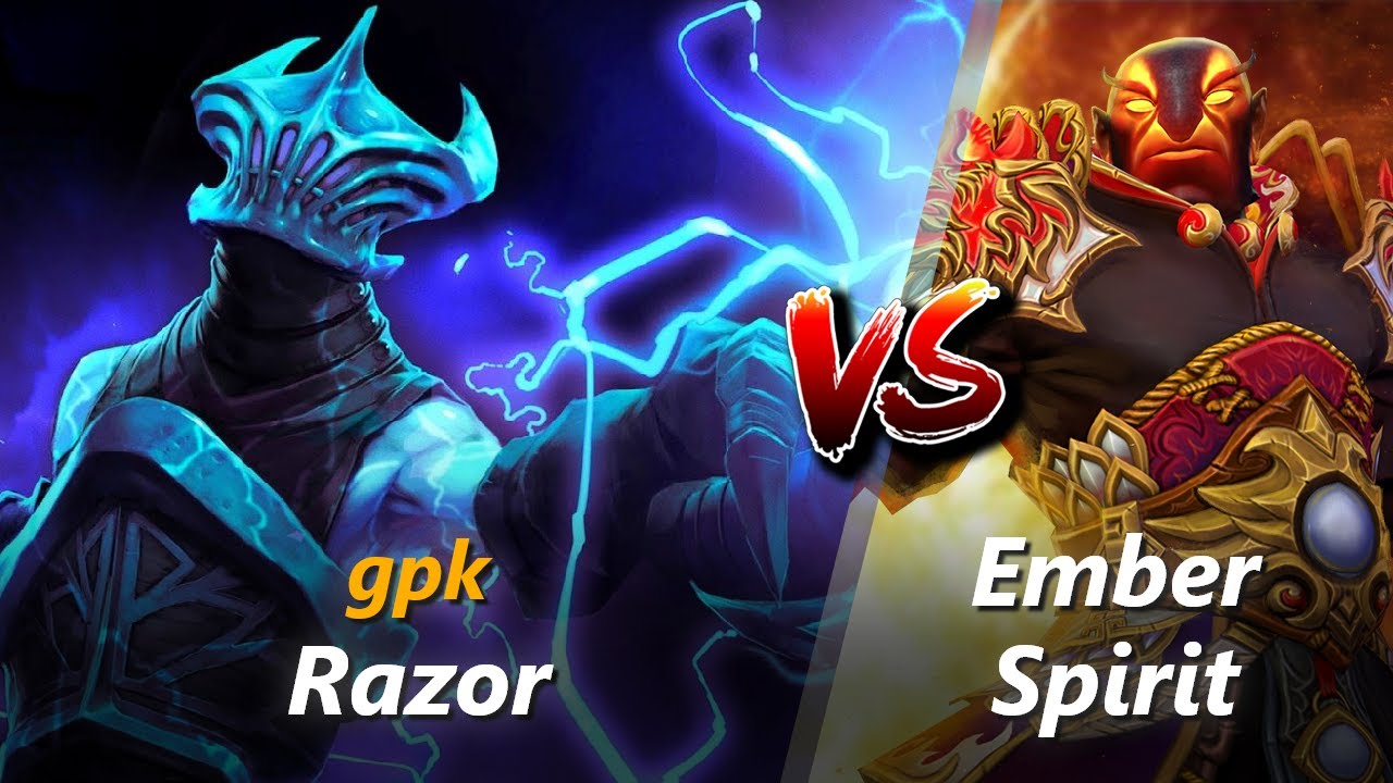How to Razor mid vs Ember Spirit (feat. gpk) | First 10 minutes