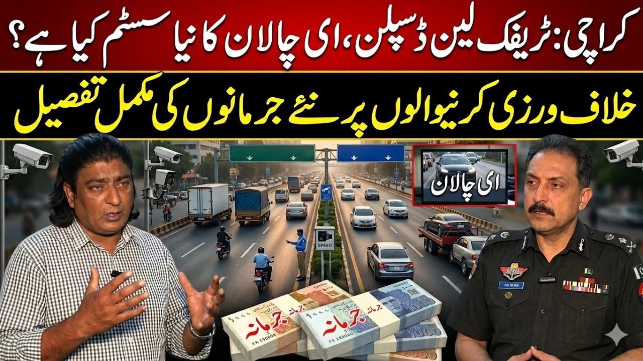 Karachi&rsquo;s Traffic Revolution: New Lane Discipline & E-Chalan Rules Explained 🚨