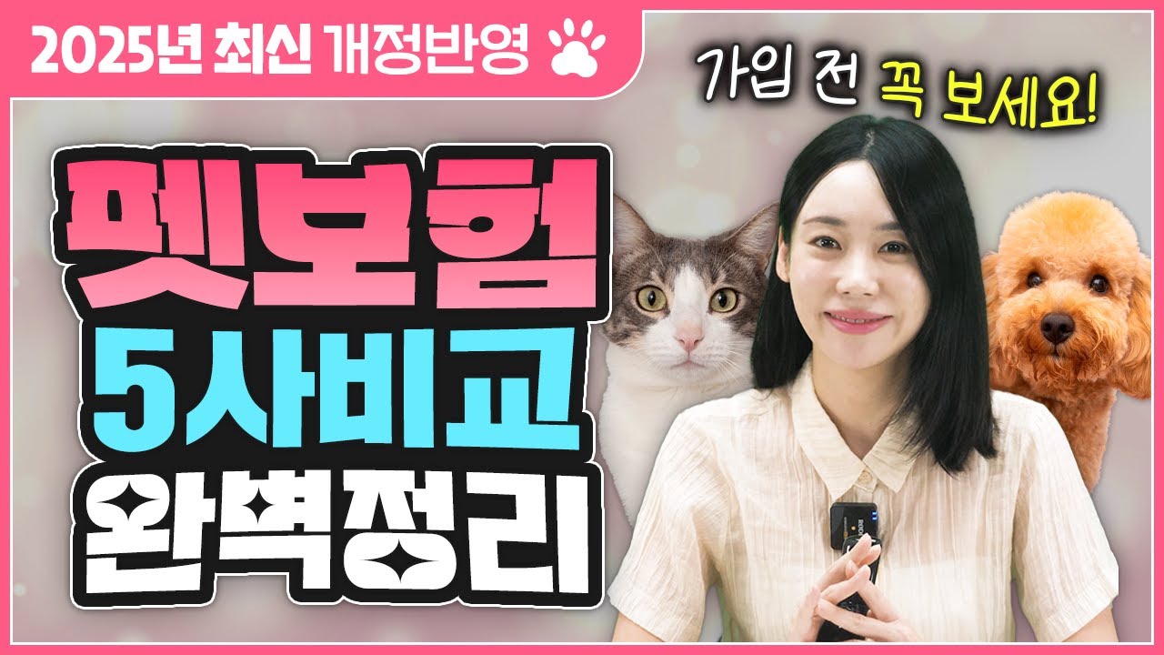 개정 펫보험 비교 완벽 총정리!/어디가 제일 유리할까?/2025 펫보험 바뀐점 총정리/가입 전 꼭 봐야 할 핵심 비교표