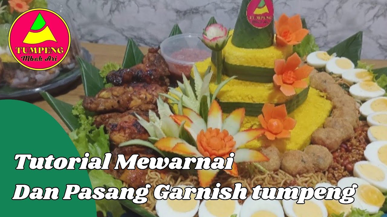 MEWARNAI DAN MEMASANG GARNISH TUMPENG 