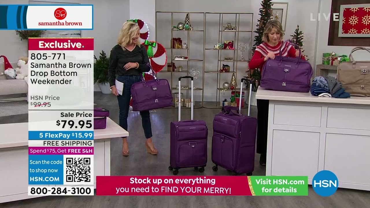 Samantha Brown Drop Bottom Weekender