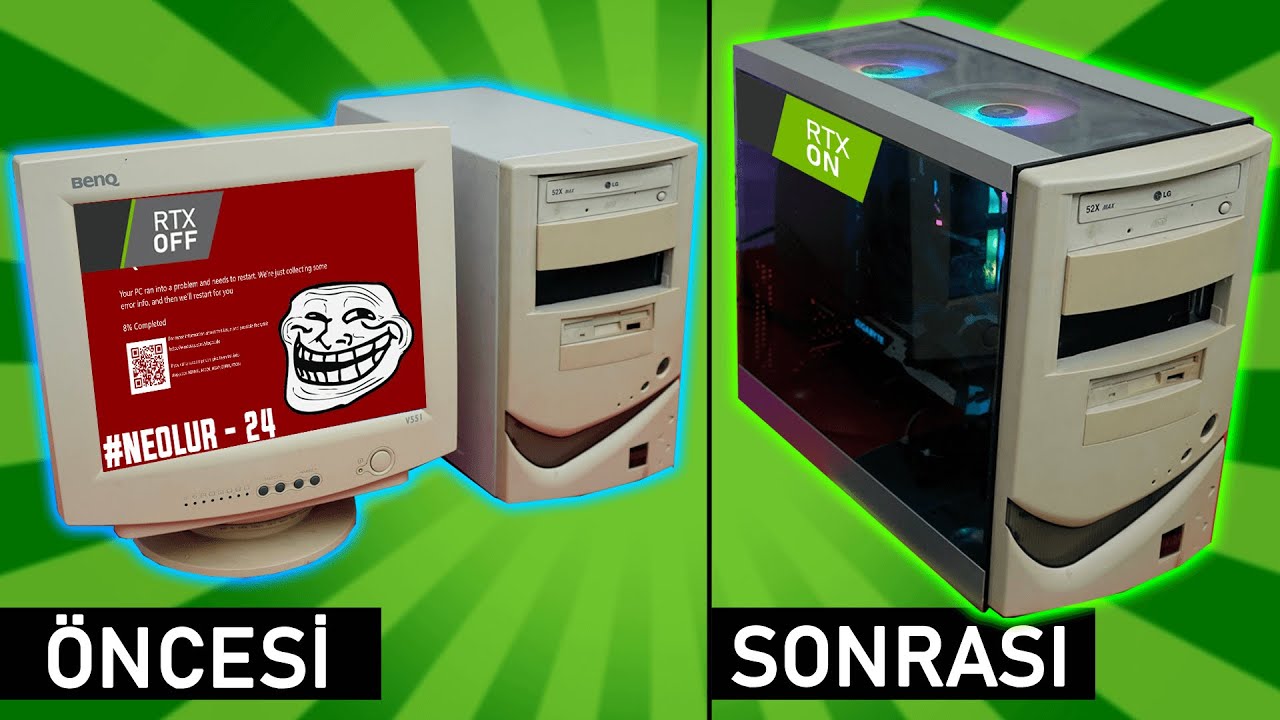 #NeOlur 24 - 17 YILLIK TÜPLÜ ESKİ PC'yi RTX SİSTEM ile Doldurursak Ne Olur? (Retro Sleeper PC)