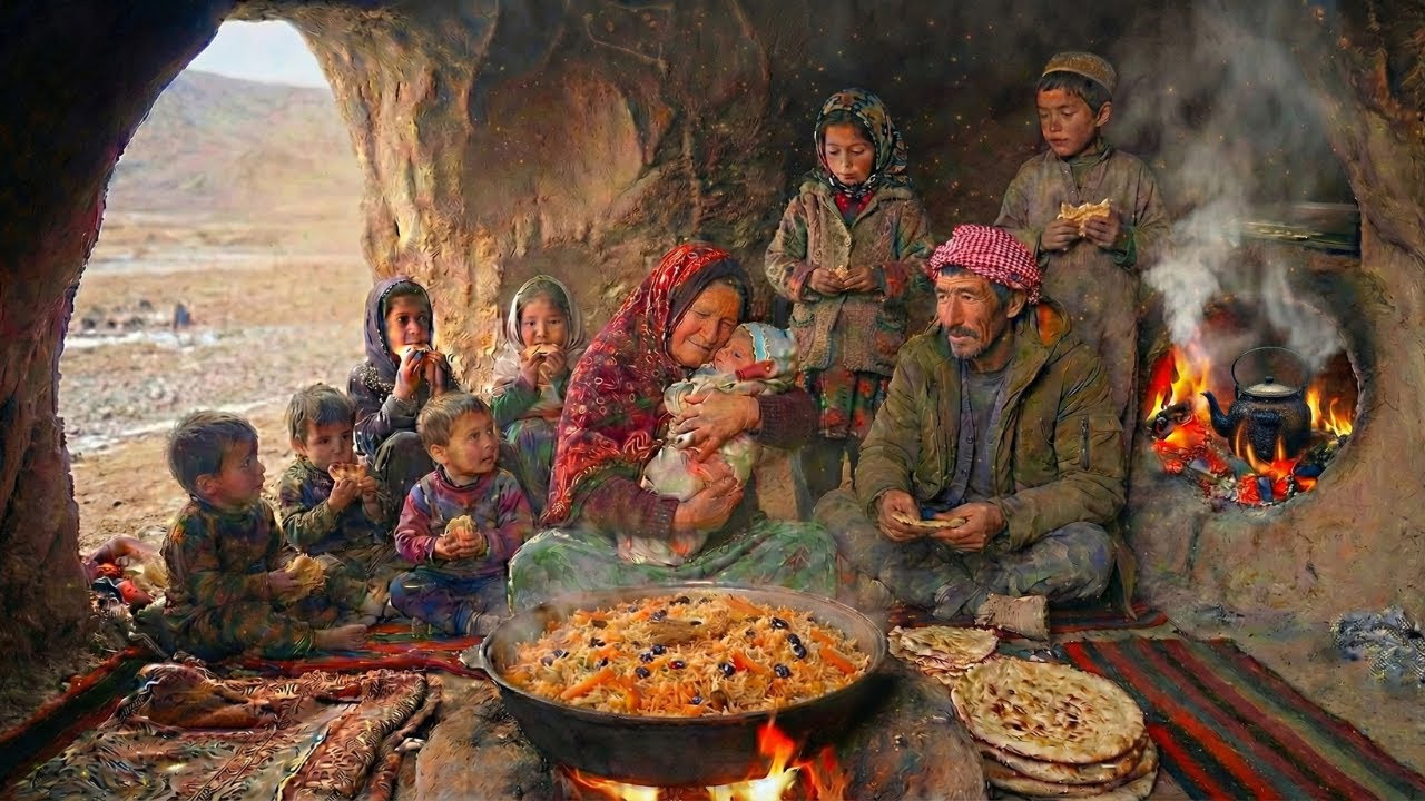 Cooking in a Cold Cave || Traditional Methods, Real Family Meals || Harsh Mountain Living
