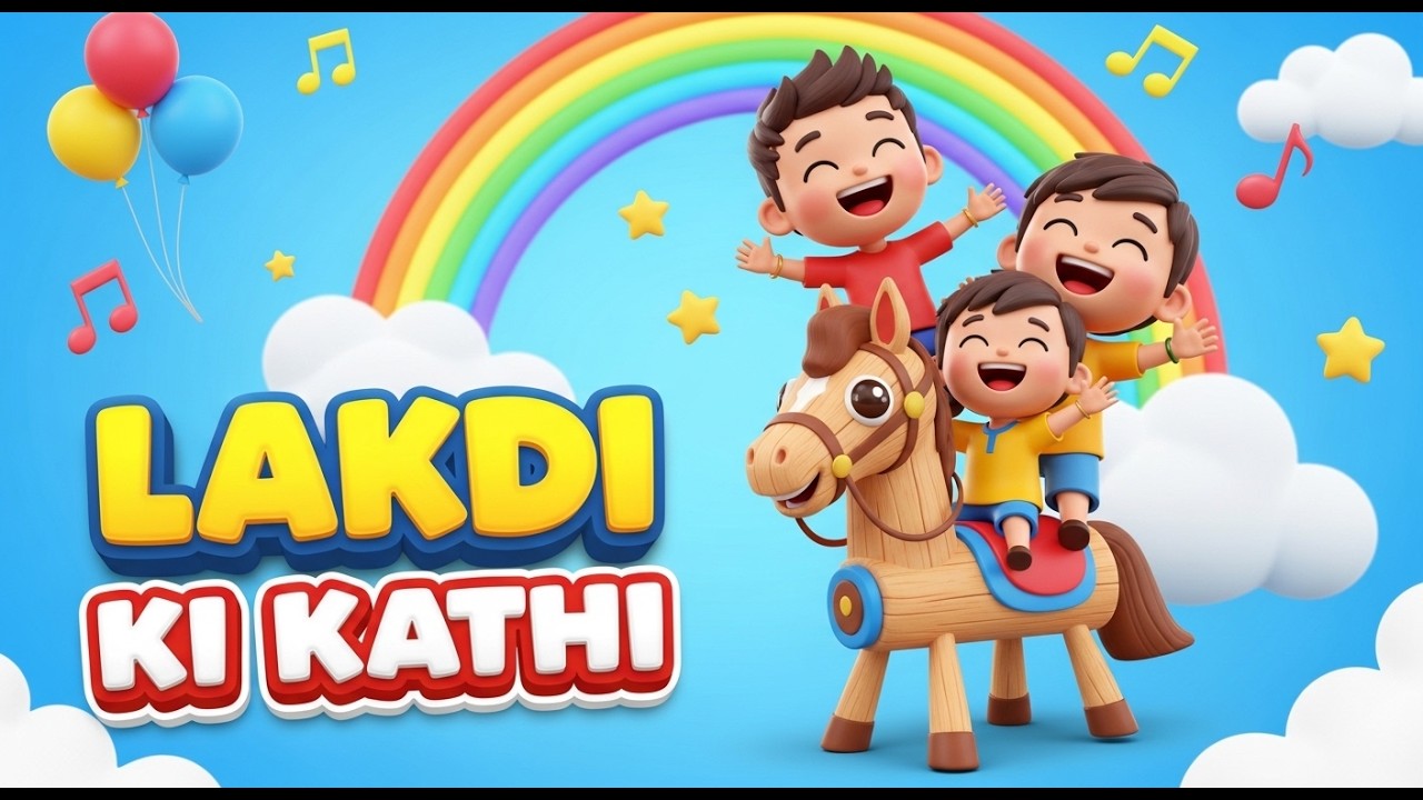 Lakdi Ki Kathi Kathi Pe Ghoda 🐎 Popular Hindi Rhymes for Kids | लकड़ी की काठी | Kids Songs 2026 ✨