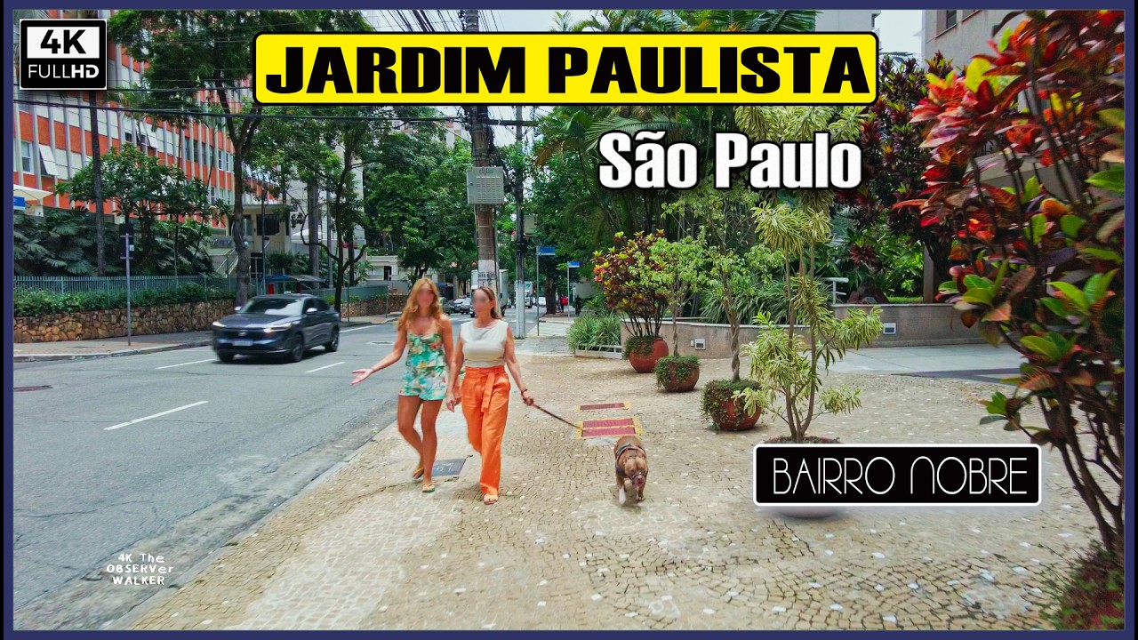 [4K] Considerado bairro nobre, assim é o Jardim Paulista #saopauloape #saopaulowalkingtour #sampa ❤️