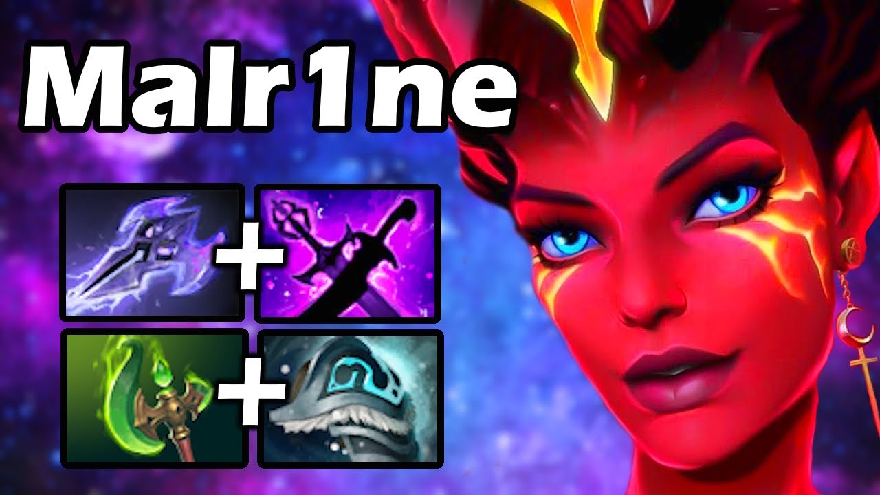 Малрин на Квопе с новым имба билдом! - Malr1ne Queen of Pain 7.35 DOTA 2