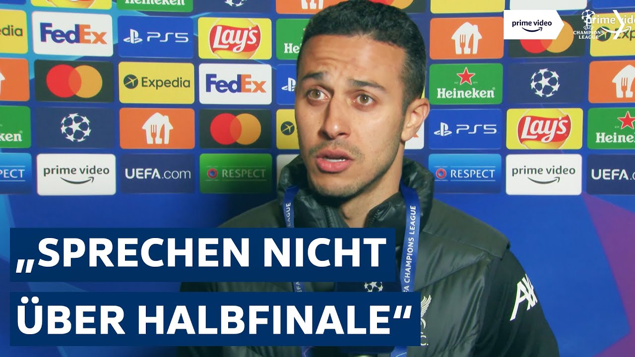 Auf Deutsch: Thiago im Interview nach UCL-Hinspiel gegen Benfica Lissabon