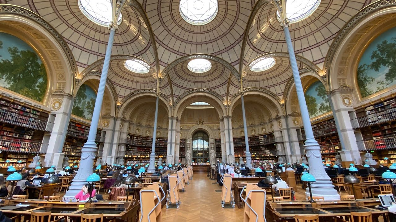 Biblioth&egrave;que nationale de France, site Richelieu. Salle Labrouste, Paris.
