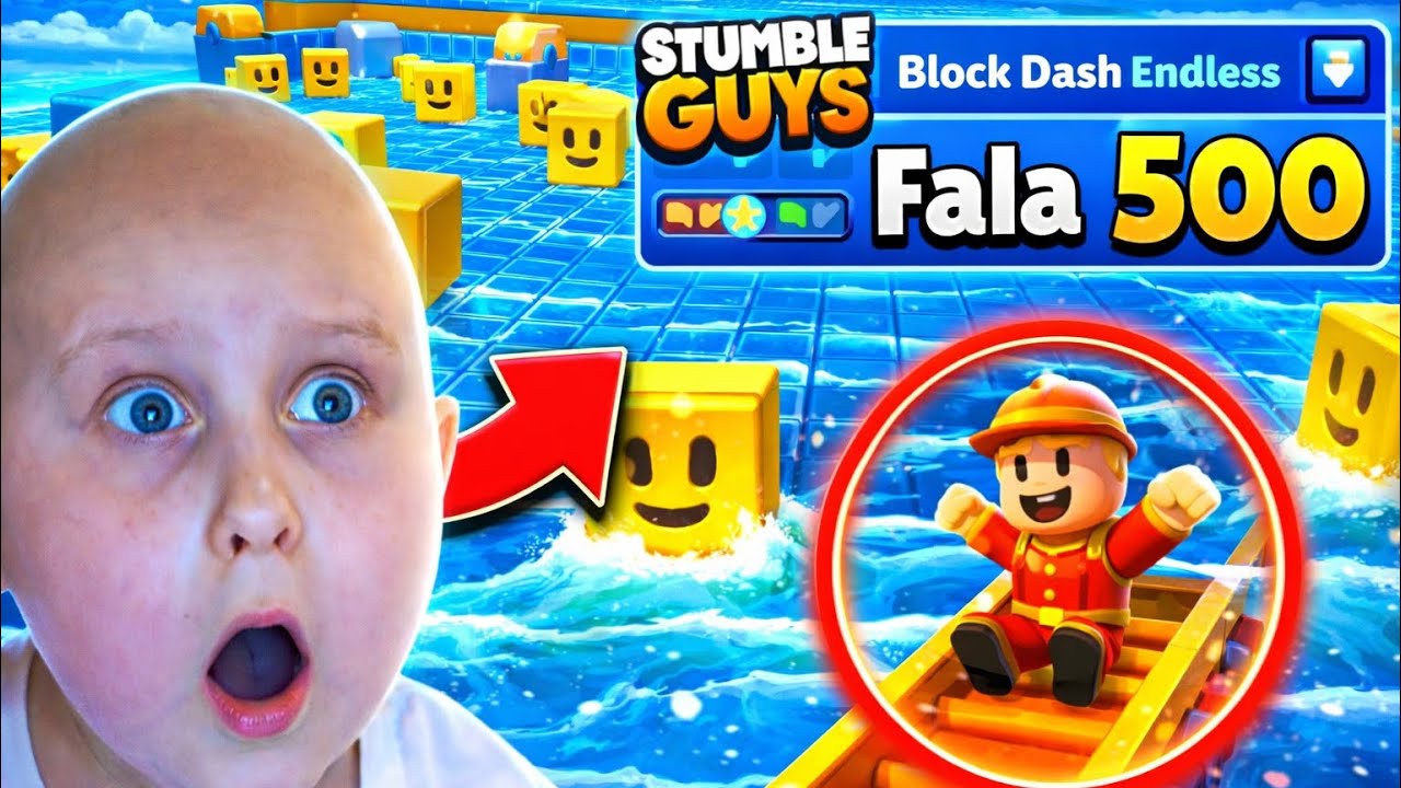 PRÓBUJE POBIĆ REKORD FAL NA BLOCK DASHU w stumble guys !