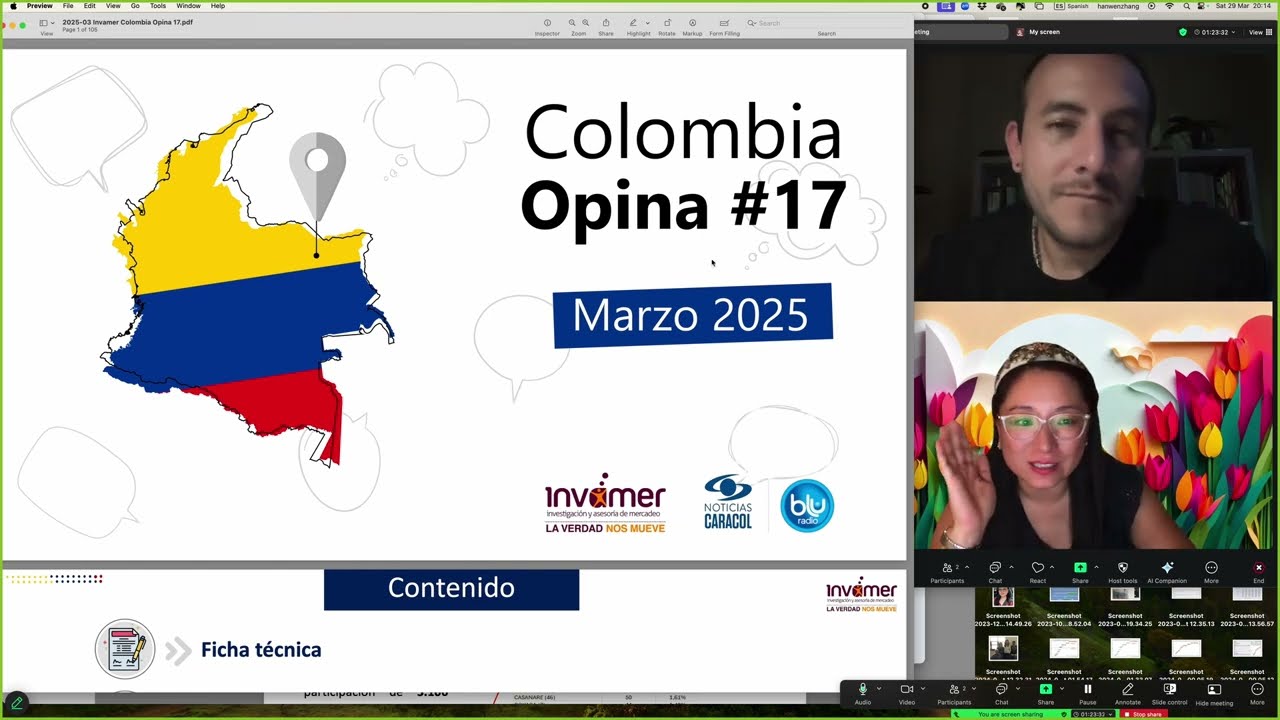 22. Sobre la encuesta de Invamer: Colombia Opina n&ordm;. 17