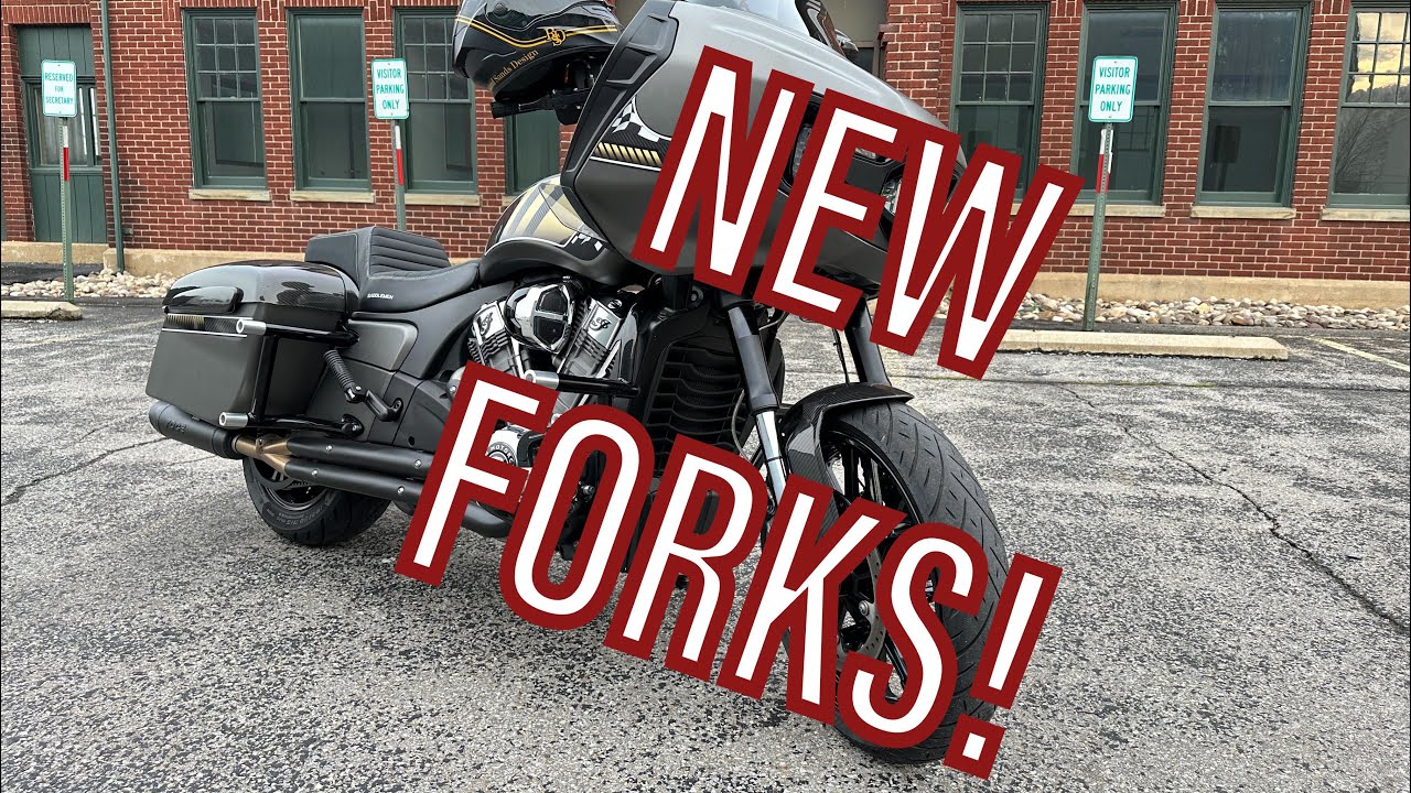 Indian Challenger bigbear fork cartridge installation.