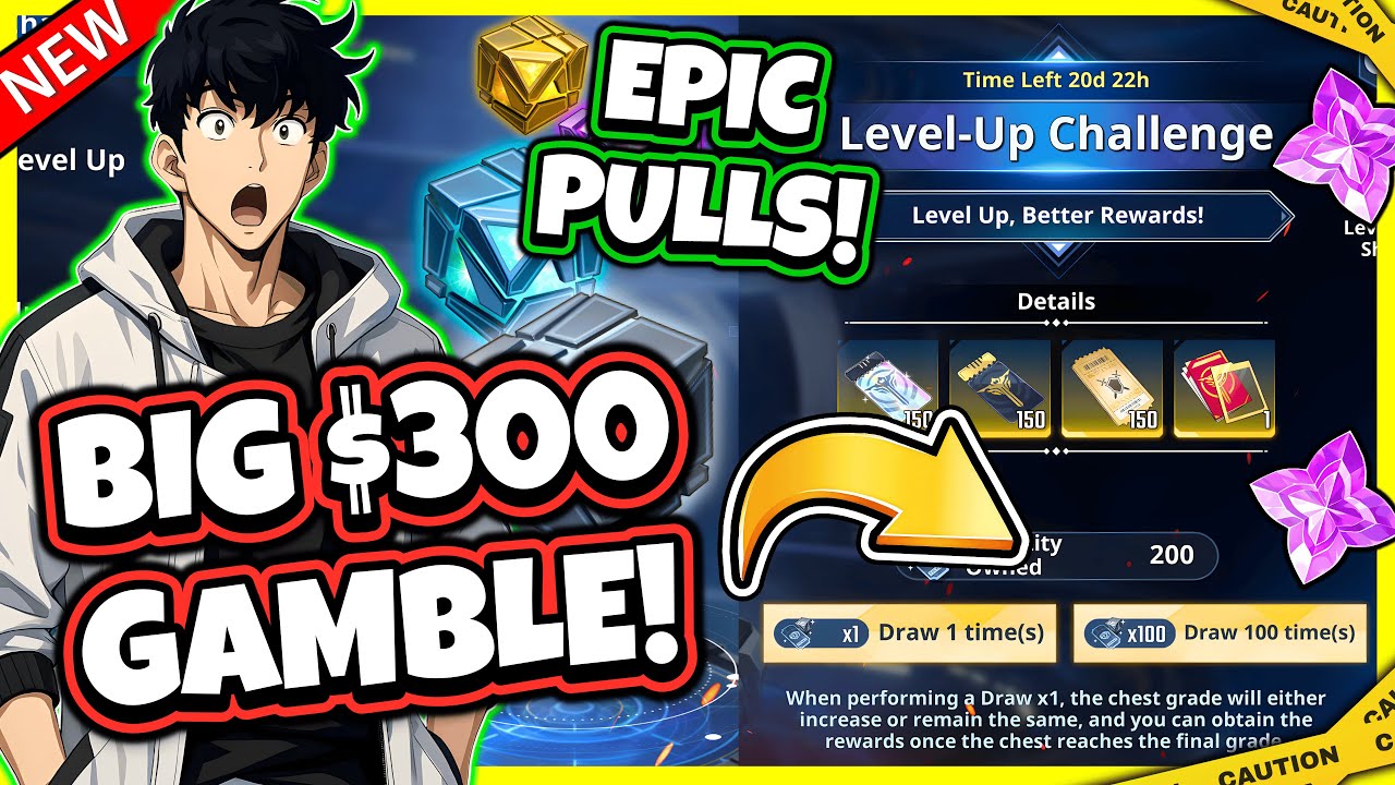EPIC PULLS!! HUGE $300 GAMBLE! WORTH IT OR SCAM!? GAMBA!!! BEST EVER!? [Solo Leveling: Arise]